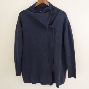 Zaket & Plover Relaxed Fit Knit Jacket Navy Size Small